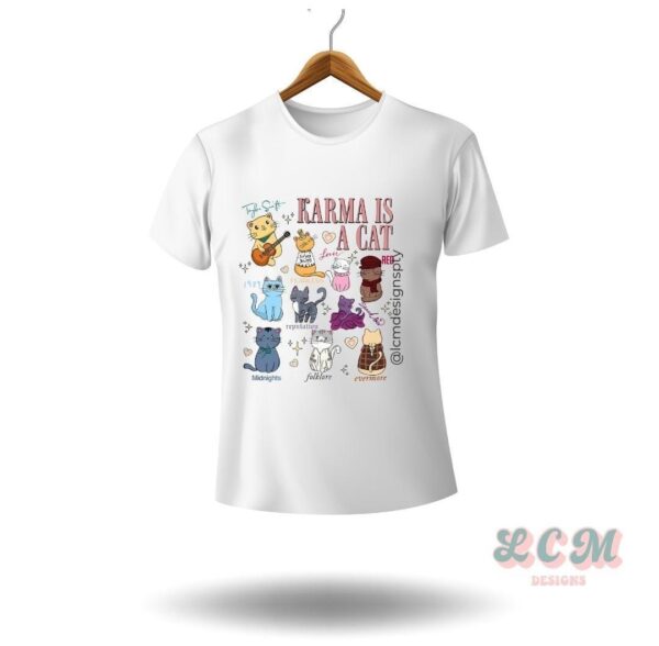 T-shirt Karma is a cat (Diseño 2)
