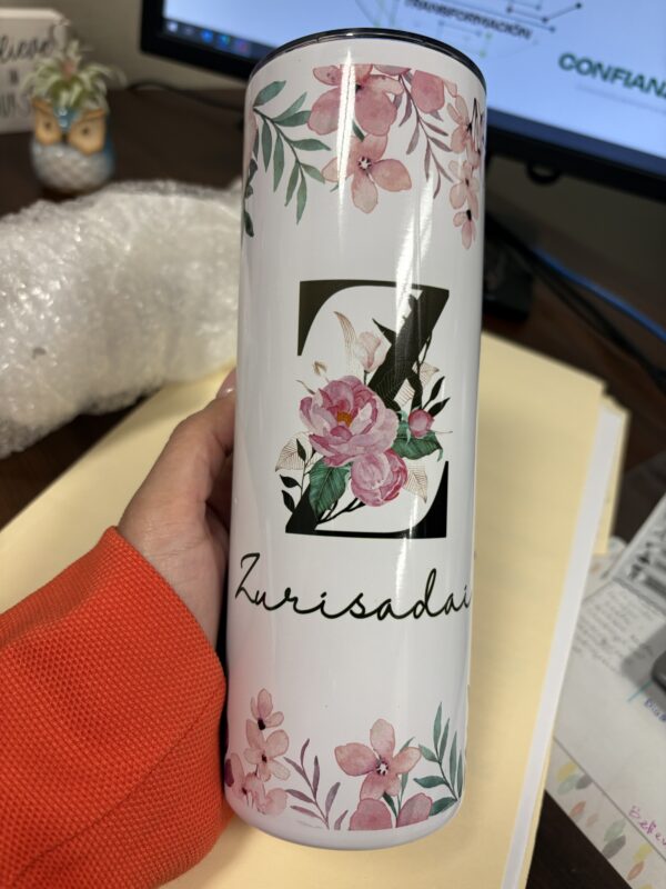 Vaso doble pared diseño Flores