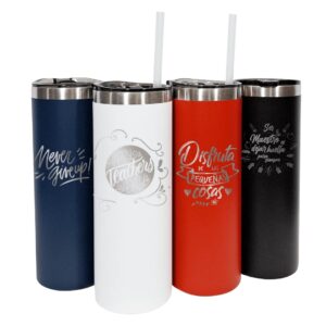 Vaso Acero Skinny Grabado a Laser